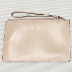 Kate Spade Light Pink Blush Cow Leather Clutch Wristlet